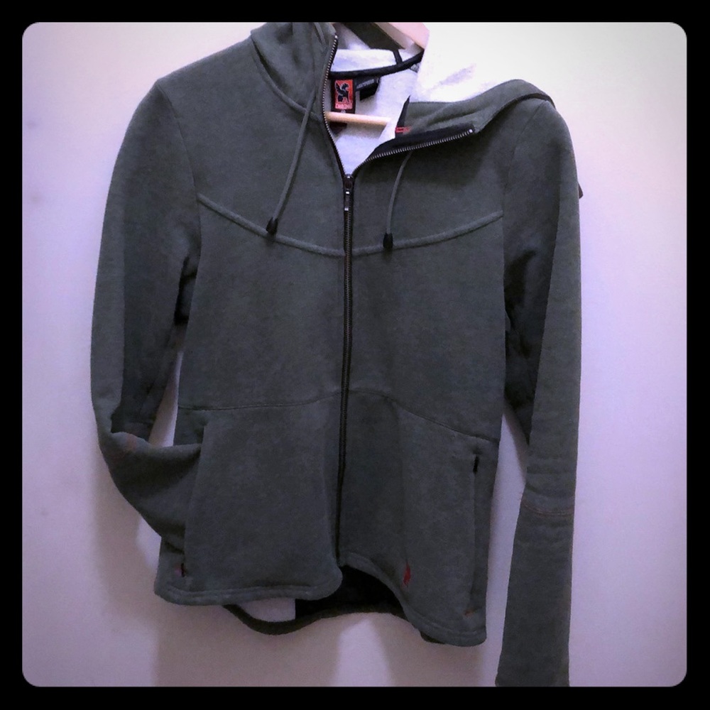 Like New Womens Chrome zip up fleece jacket.
